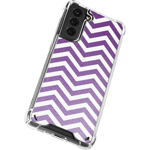 Purple Chevron Galaxy S21 Plus 5G Clear Case