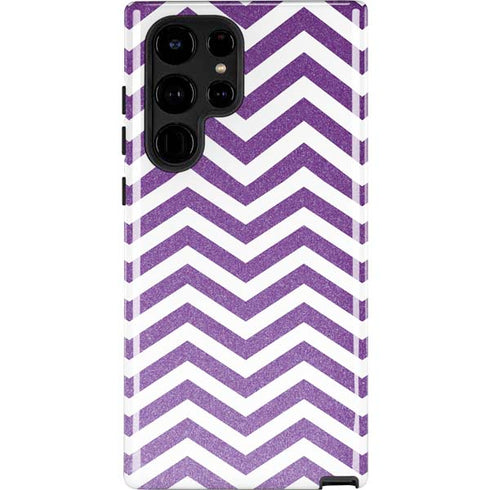 Purple Chevron Galaxy S22 Ultra Pro Case