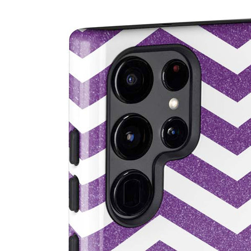 Purple Chevron Galaxy S22 Ultra Pro Case