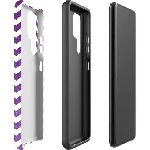 Purple Chevron Galaxy S22 Ultra Pro Case