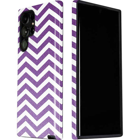 Purple Chevron Galaxy S22 Ultra Pro Case