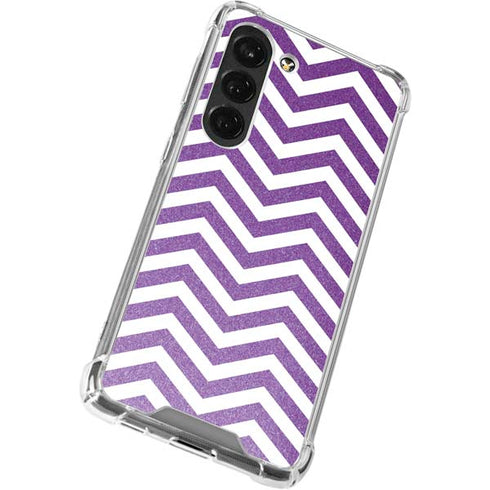 Purple Chevron Galaxy S23 Clear Case
