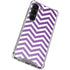 Purple Chevron Galaxy S23 Clear Case