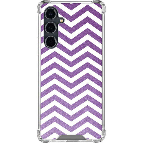 Purple Chevron Galaxy S23 FE Clear Case