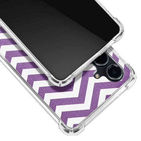 Purple Chevron Galaxy S23 FE Clear Case