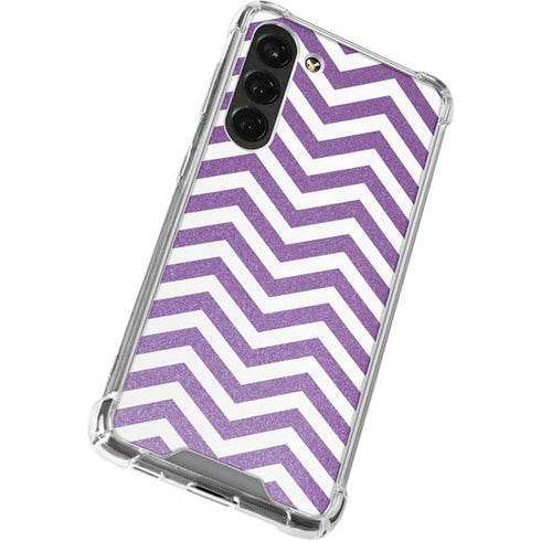 Purple Chevron Galaxy S23 Plus Clear Case