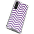 Purple Chevron Galaxy S23 Plus Clear Case