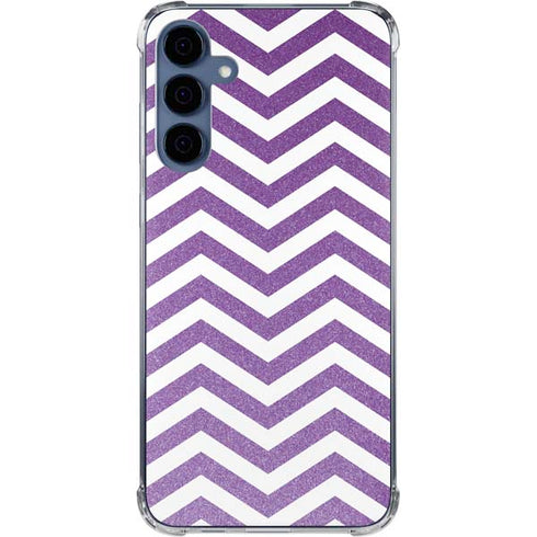 Purple Chevron Galaxy S24 Clear Case