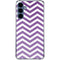 Purple Chevron Galaxy S24 Clear Case