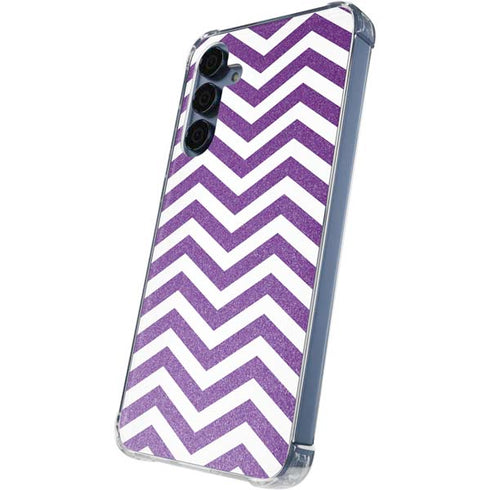 Purple Chevron Galaxy S24 Clear Case
