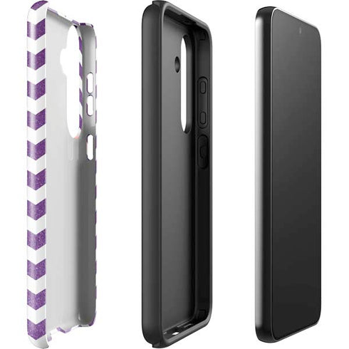 Purple Chevron Galaxy S24 Plus Impact Case