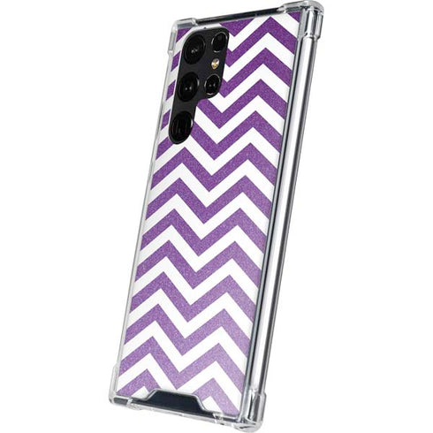 Purple Chevron Galaxy S24 Ultra Clear Case