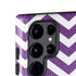 Purple Chevron Galaxy S24 Ultra Impact Case