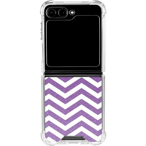 Purple Chevron Galaxy Z Flip5 5G Clear Case