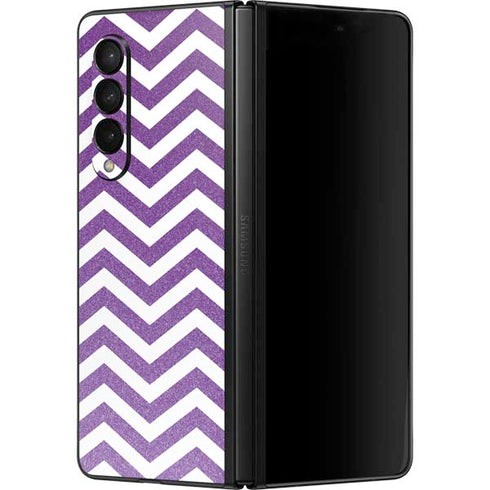 Purple Chevron Galaxy Z Fold3 5G Skin