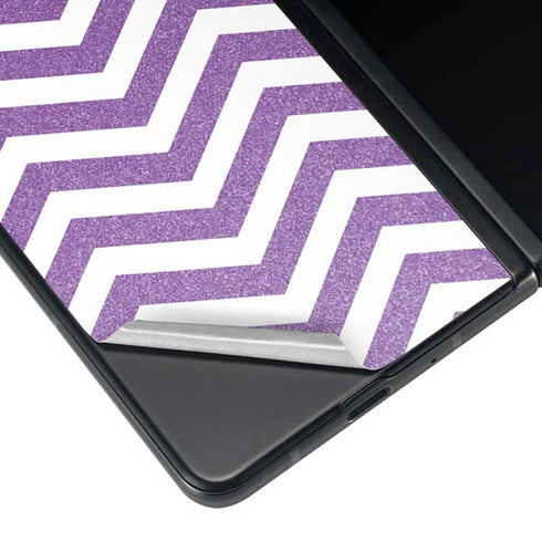 Purple Chevron Galaxy Z Fold3 5G Skin