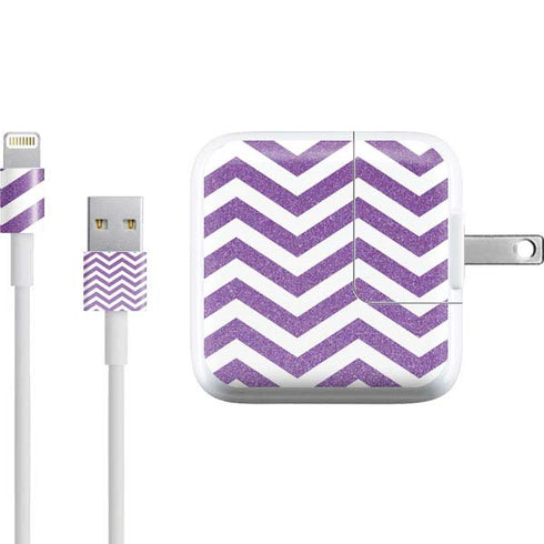 Purple Chevron iPad Charger (10W USB) Skin