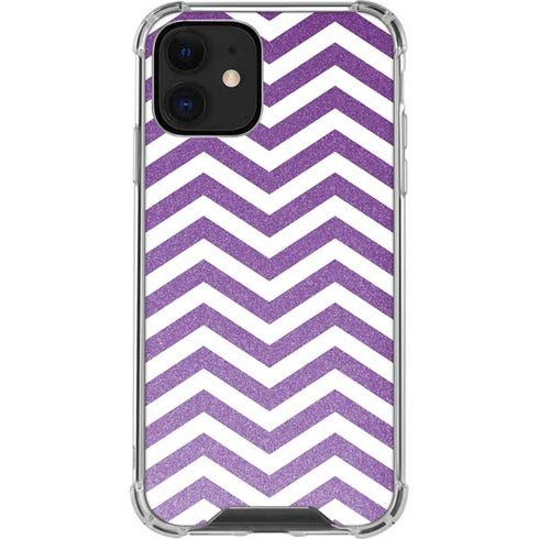 Purple Chevron iPhone 12 Mini Clear Case