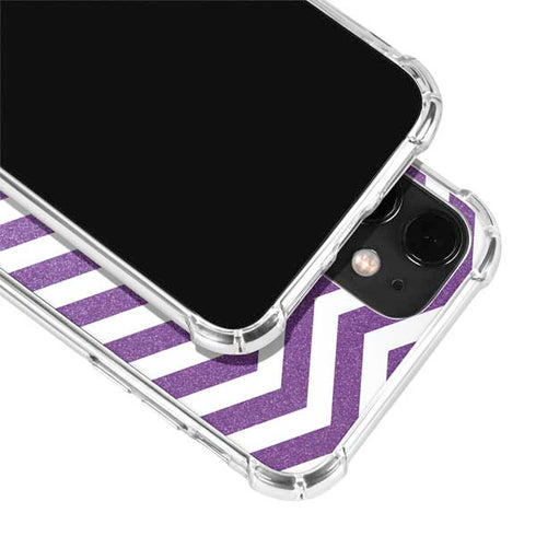 Purple Chevron iPhone 12 Mini Clear Case