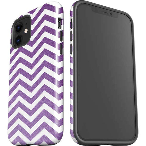 Purple Chevron iPhone 12 Mini Impact Case