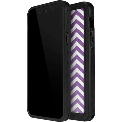 Purple Chevron iPhone 12 Mini Waterproof Case