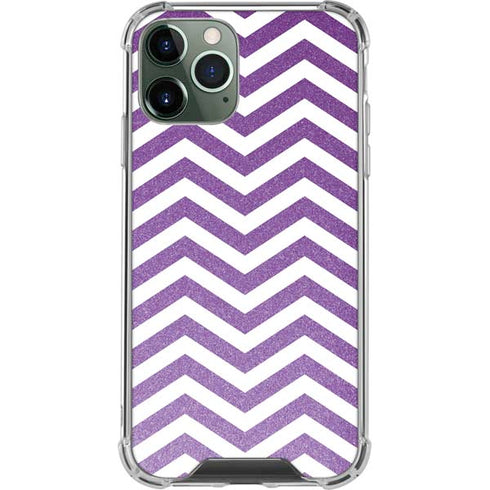 Purple Chevron iPhone 12 Pro Clear Case