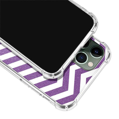 Purple Chevron iPhone 12 Pro Max Clear Case