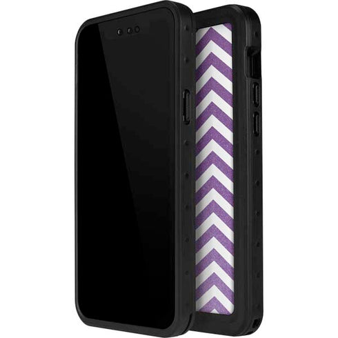 Purple Chevron iPhone 12 Pro Waterproof Case