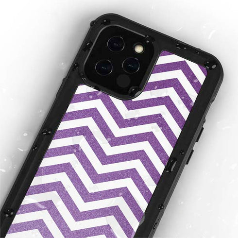 Purple Chevron iPhone 12 Pro Waterproof Case