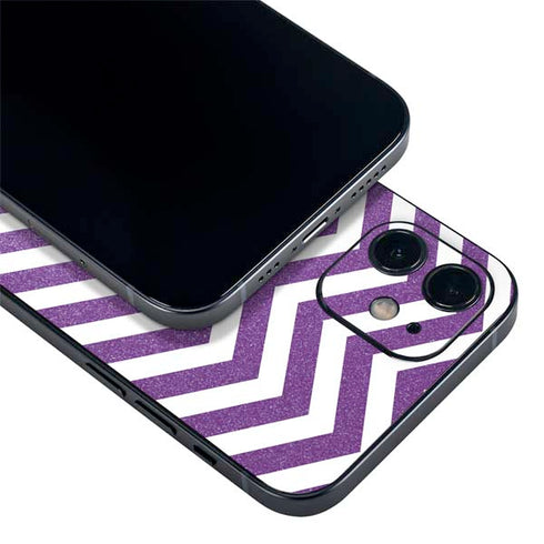 Purple Chevron iPhone 12 Skin