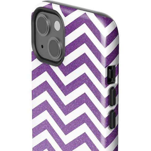 Purple Chevron iPhone 15 Plus Impact Case