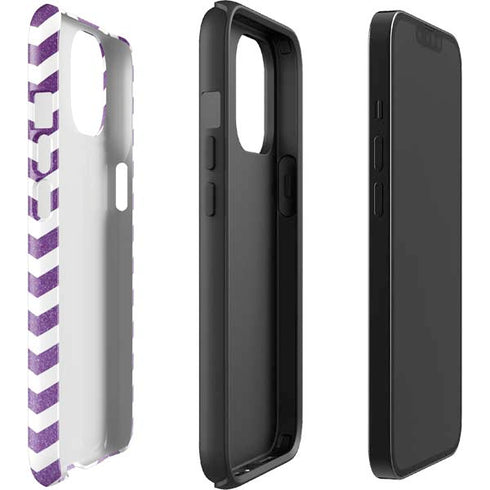 Purple Chevron iPhone 15 Plus Impact Case