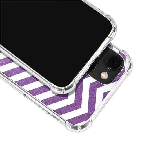 Purple Chevron iPhone 14 Plus Clear Case
