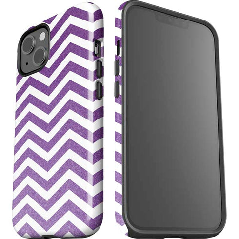 Purple Chevron iPhone 15 Impact Case