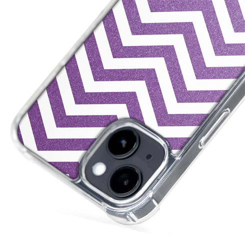 Purple Chevron iPhone 15 Plus MagSafe Case