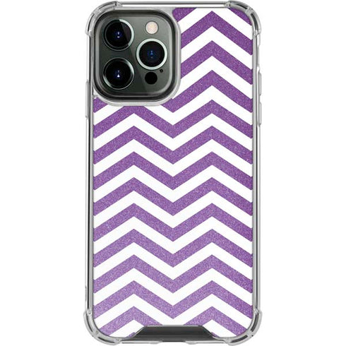 Purple Chevron iPhone 15 Pro Max Clear Case