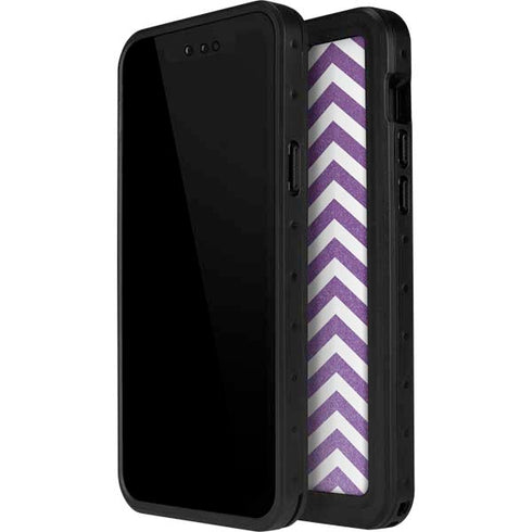 Purple Chevron iPhone 14 Pro Max Waterproof Case