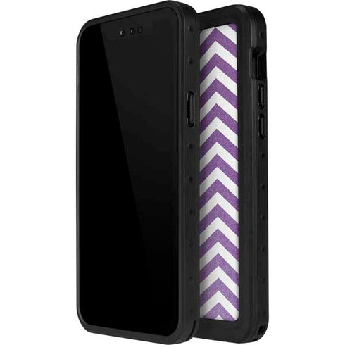 Purple Chevron iPhone 14 Pro Waterproof Case