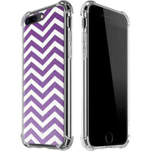 Purple Chevron iPhone 7/8 Plus Clear Case