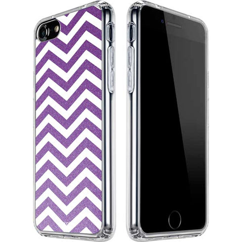 Purple Chevron iPhone SE (2nd & 3rd Gen) Clear Case
