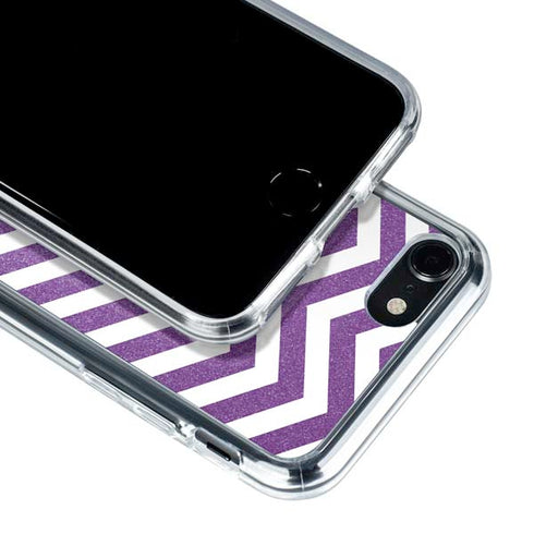 Purple Chevron iPhone SE (2nd & 3rd Gen) Clear Case