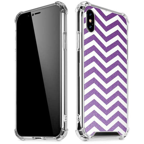 Purple Chevron iPhone XS Max Clear Case