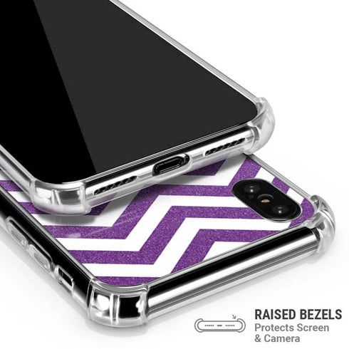 Purple Chevron iPhone XS Max Clear Case