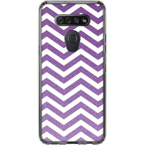 Purple Chevron LG K51/Q51 Clear Case