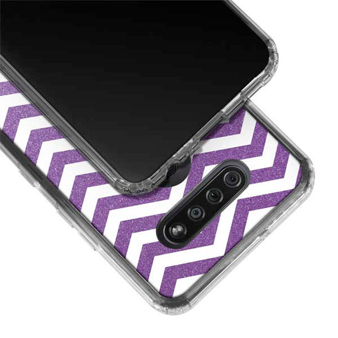 Purple Chevron LG K51/Q51 Clear Case