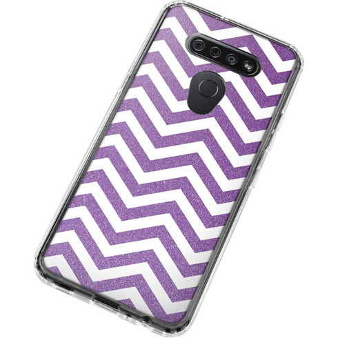 Purple Chevron LG K51/Q51 Clear Case