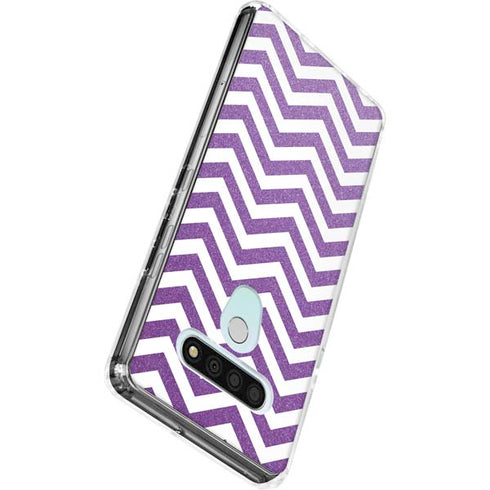 Purple Chevron LG Stylo 6 Clear Case