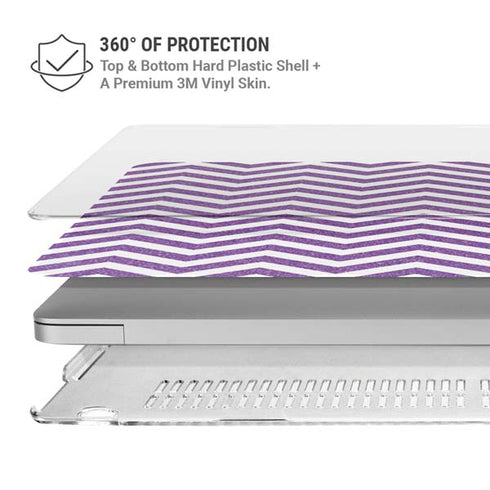 Purple Chevron MacBook Air 13in M1 (2021) Case plus Skin