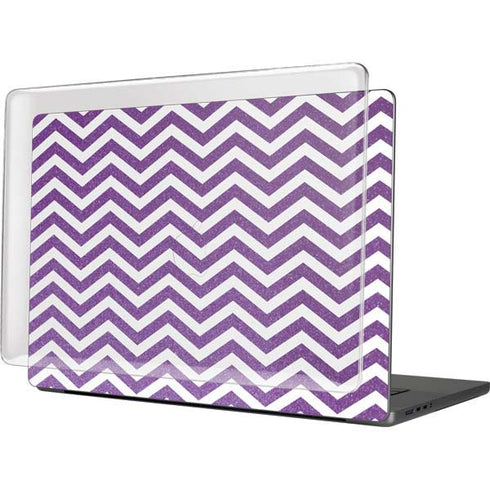 Purple Chevron MacBook Pro 16in (2021-25) Case plus Skin