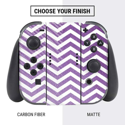 Purple Chevron Nintendo Switch Bundle Skin